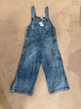 NWT Easel Denim Blue Women’s Wide-Leg Jeans Overalls